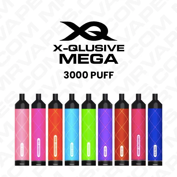 x qlusive mega – 3600 puffs – 10 pack